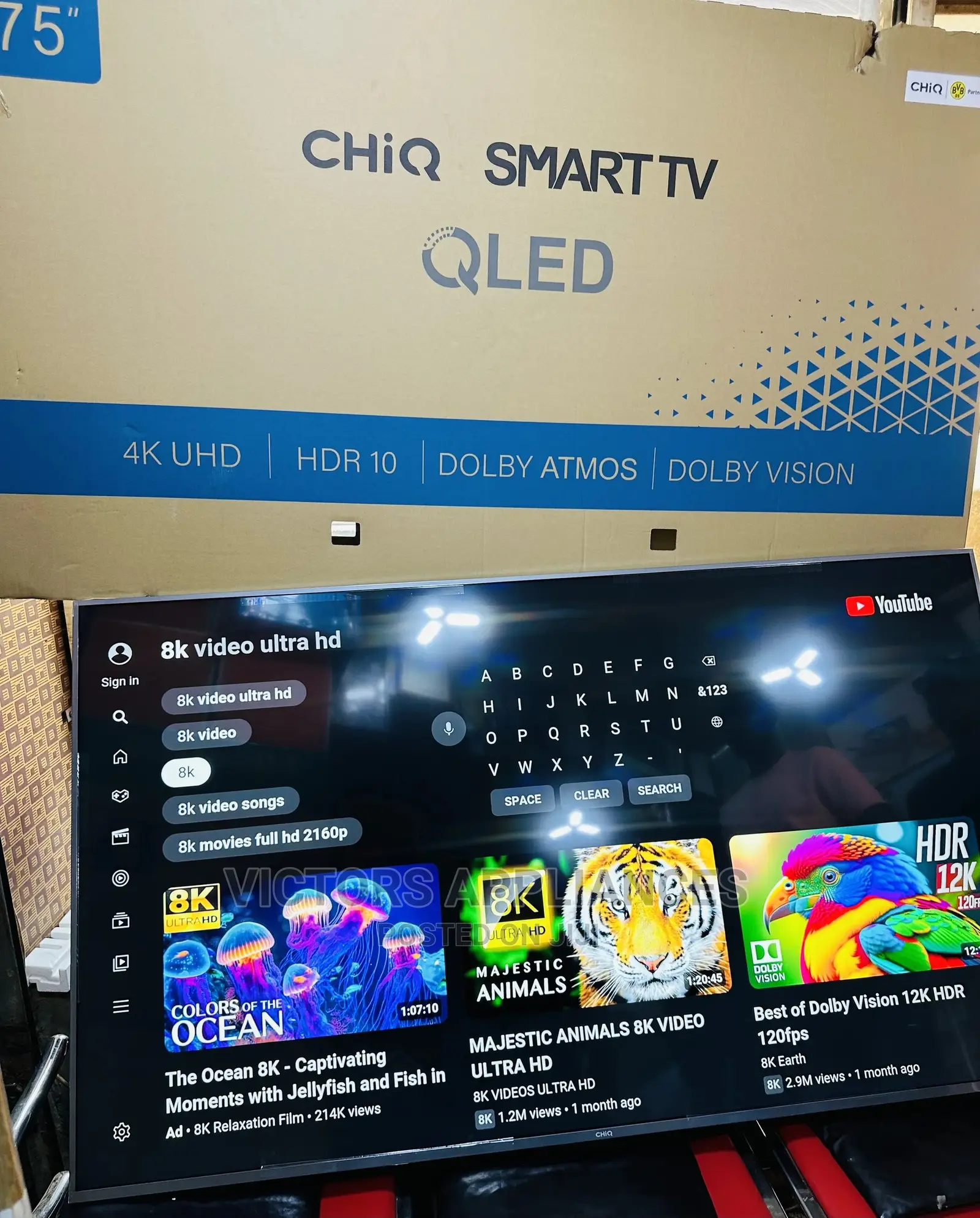 Brand New Chiq 75” QLED ANDROID SMART TV