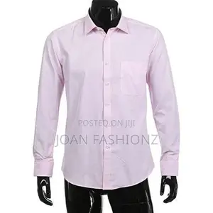 A Pack of 4 Men's Shirts-Light Blue,White,Pink,Navy Blue