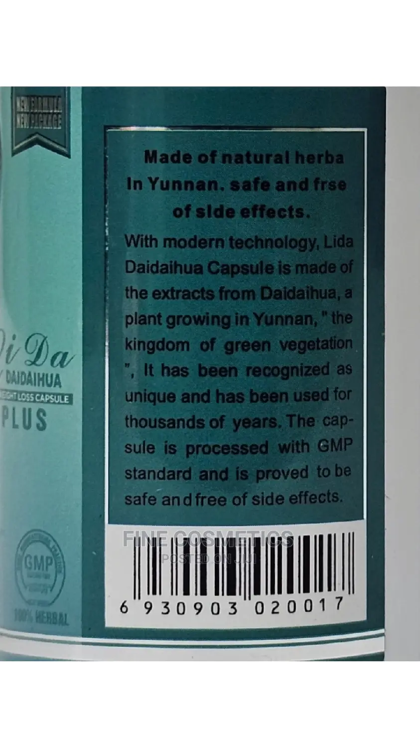Original Lida Daidaihua Vip Weight Loss Slimming 30capsules
