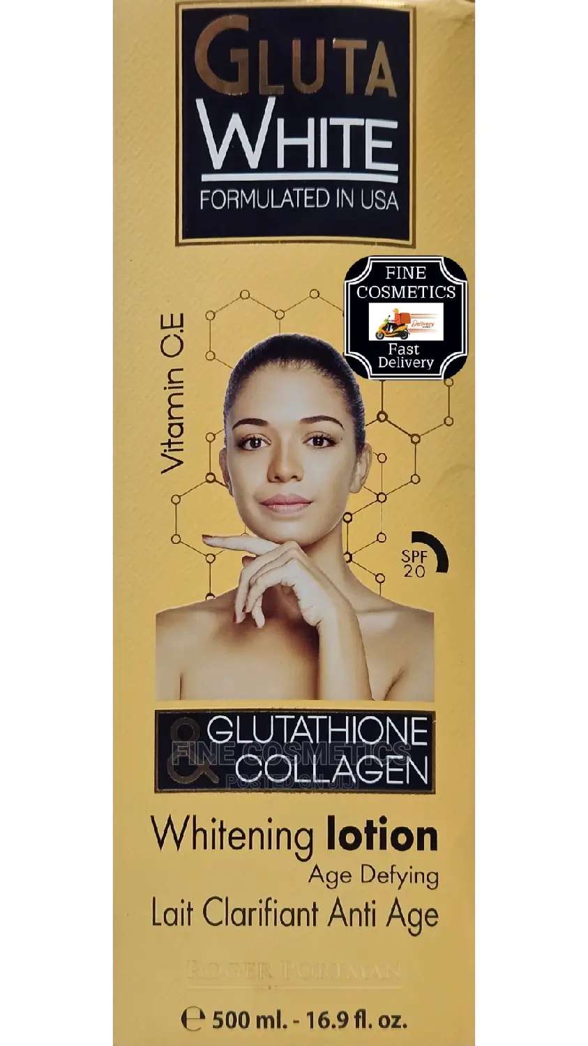 Gluta White USA Glutathione + Collagen Whitening Lotion Big