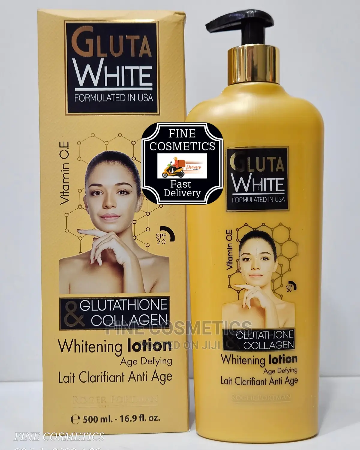 Gluta White USA Glutathione + Collagen Whitening Lotion Big