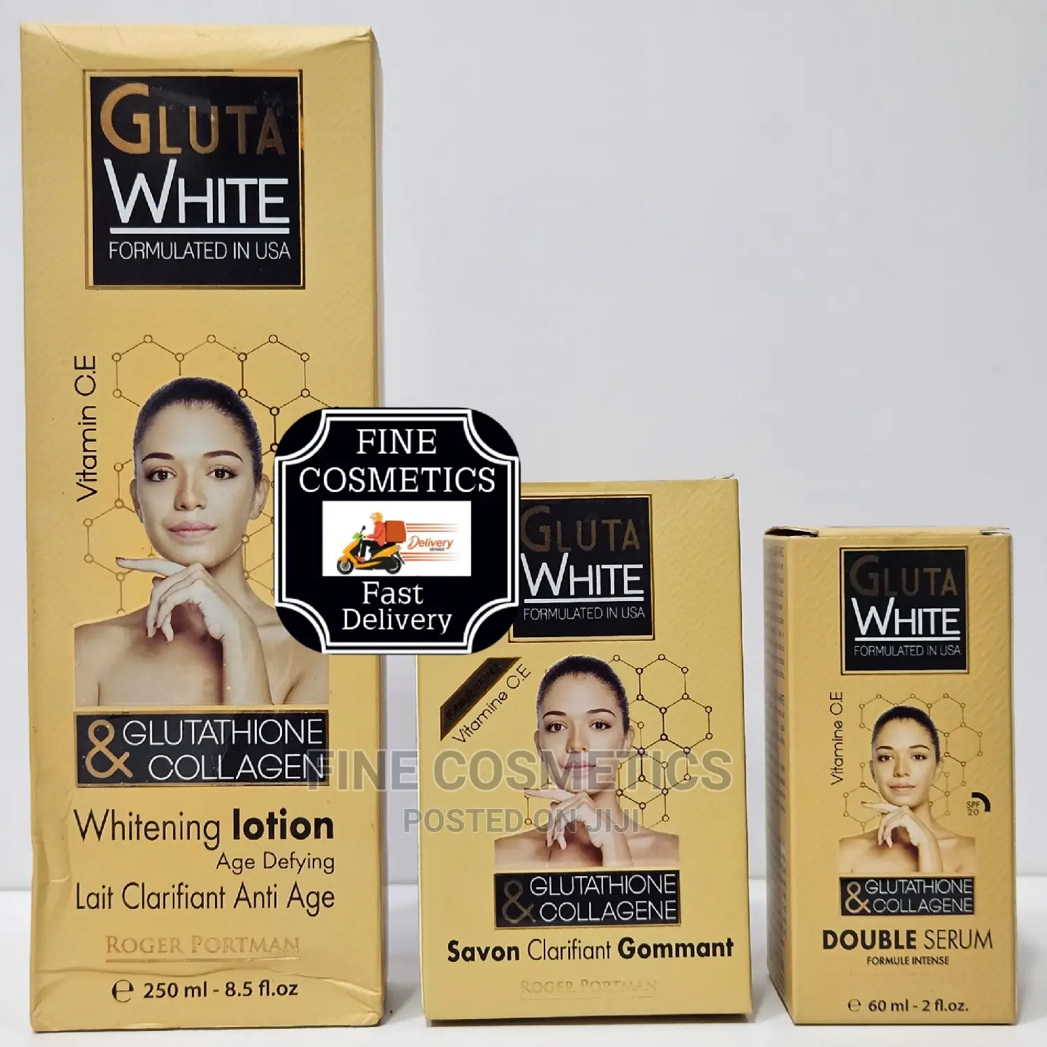 Gluta White USA Formular Set of Lotion Big 500g,Serum + Soap
