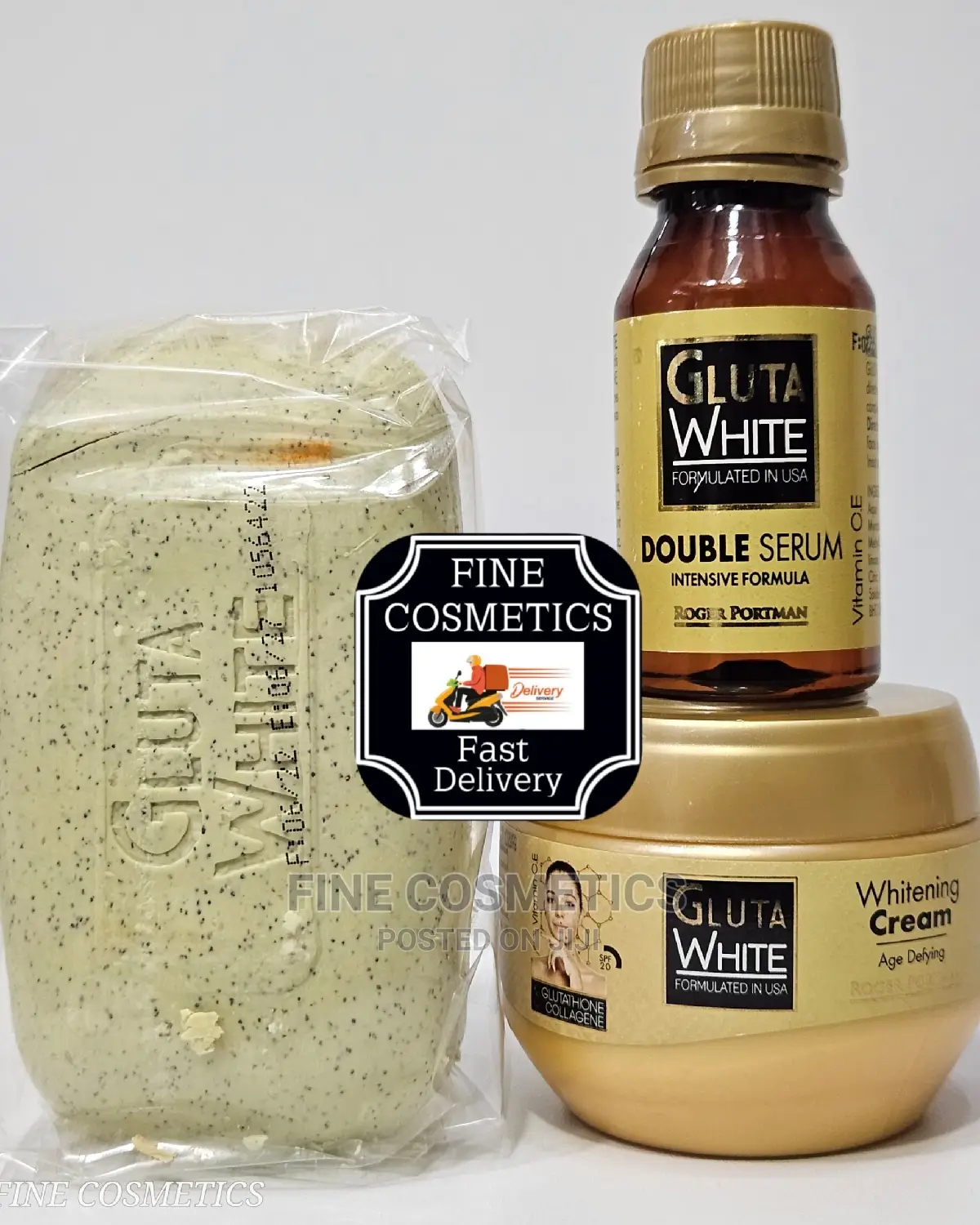 Gluta White USA Formular Set of Cream Big 300g, Serum Soap