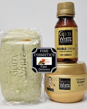 Gluta White USA Formular Set of Cream Big 300g, Serum Soap
