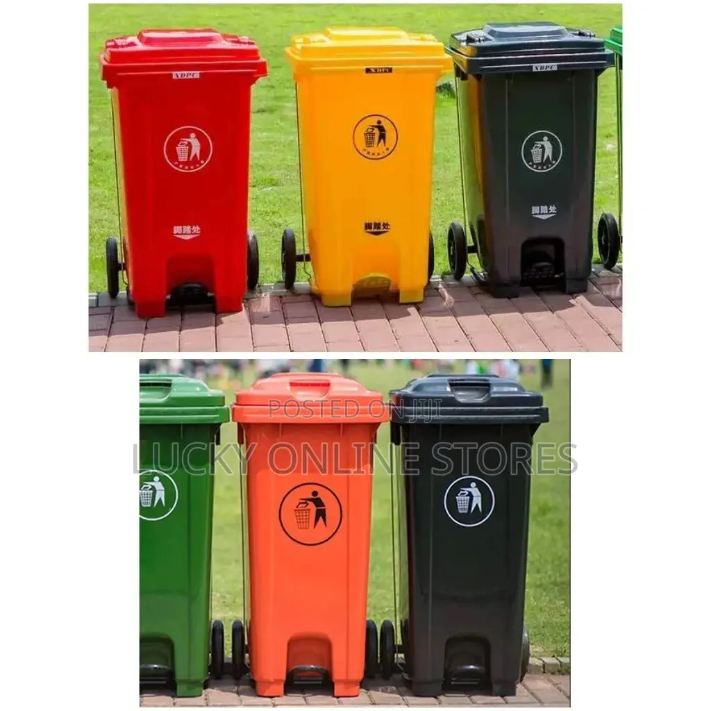 120l Garbage Waste Bin With Wheels