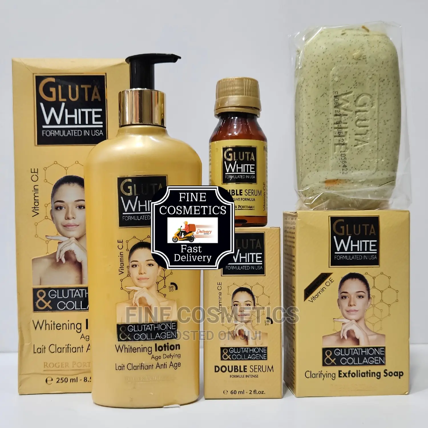 Gluta White USA Formular Set of Lotion 250ml, Serum and Soap