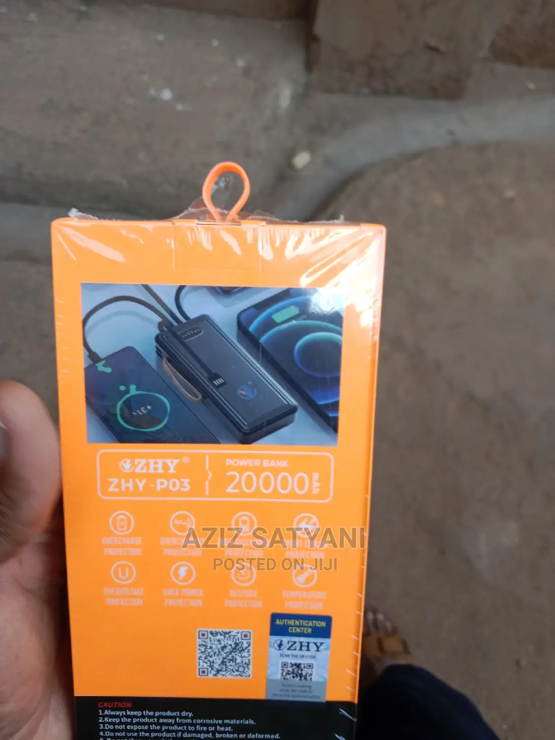 ZHY 20,000 Mah Digital Display Charging Power Bank