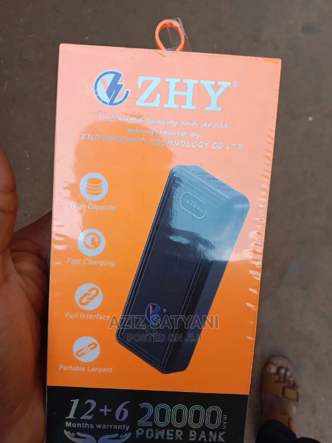 ZHY 20,000 Mah Digital Display Charging Power Bank