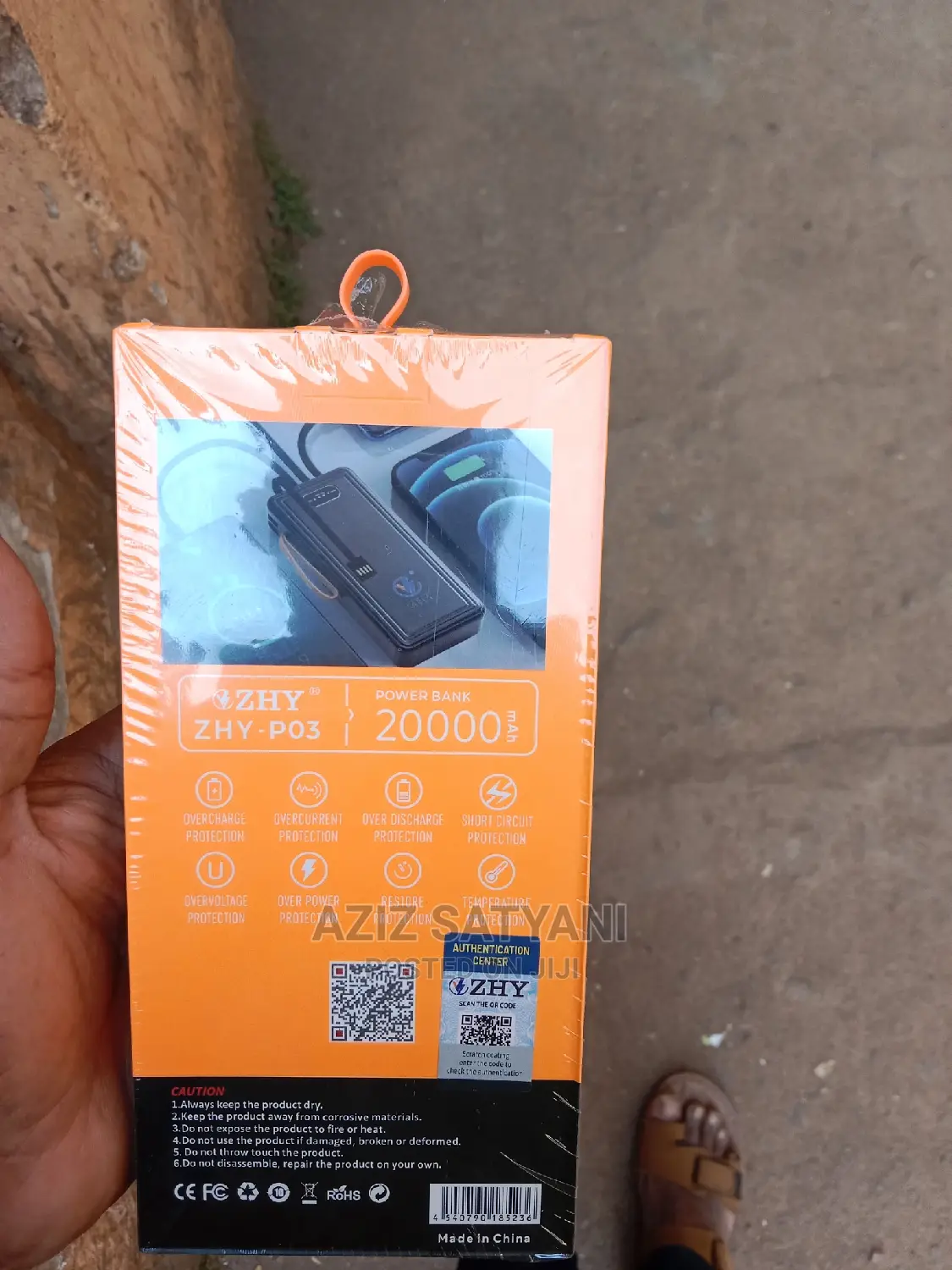 ZHY 20,000 Mah Digital Display Charging Power Bank