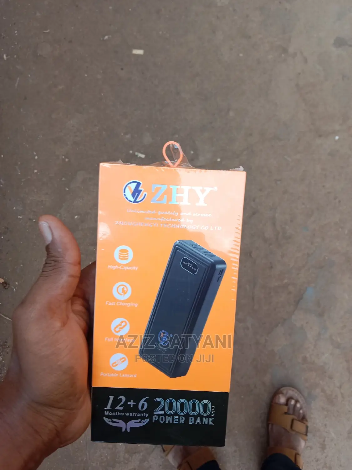 ZHY 20,000 Mah Digital Display Charging Power Bank