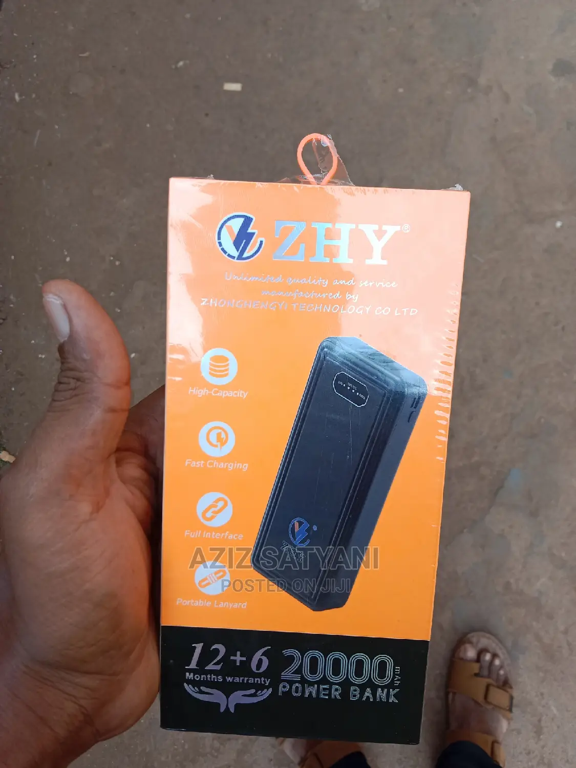 ZHY 20,000 Mah Digital Display Charging Power Bank