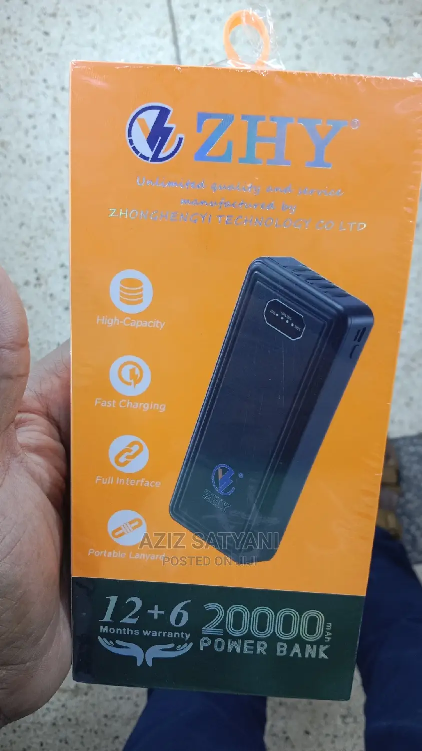 ZHY 20,000 Mah Digital Display Charging Power Bank
