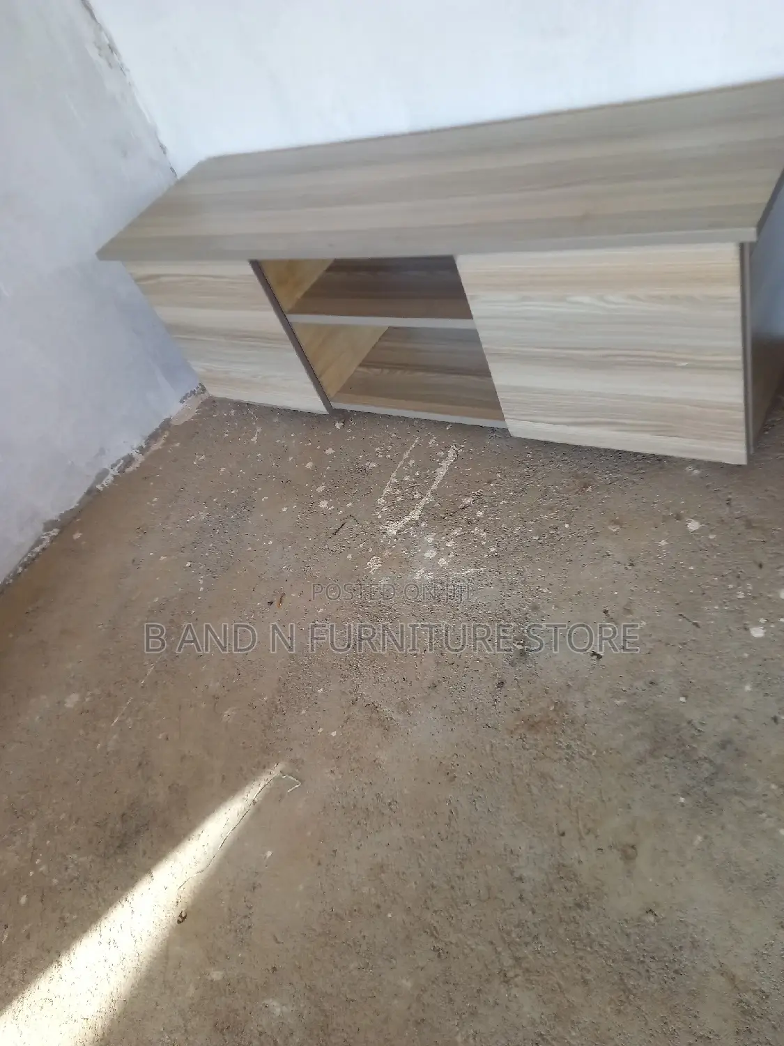TV Stand in Silver Pine Wood