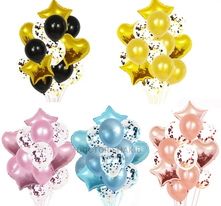 14pcs Foil Balloons for Baby Showers, Birthdays, Etc