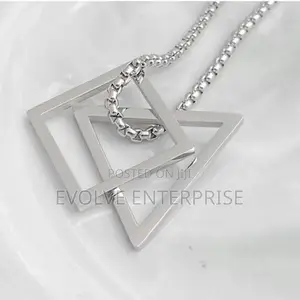 Mens Jewellery Geometry Triangle Necklace for Men Hip Pop