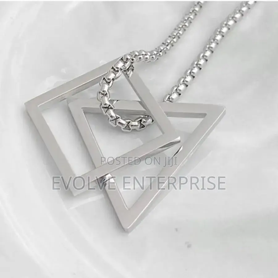Mens Jewellery Geometry Triangle Necklace for Men Hip Pop
