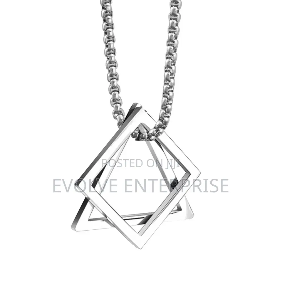 Mens Jewellery Geometry Triangle Necklace for Men Hip Pop