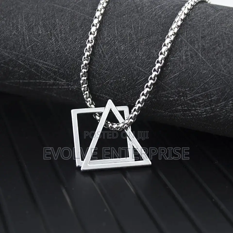 Mens Jewellery Geometry Triangle Necklace for Men Hip Pop