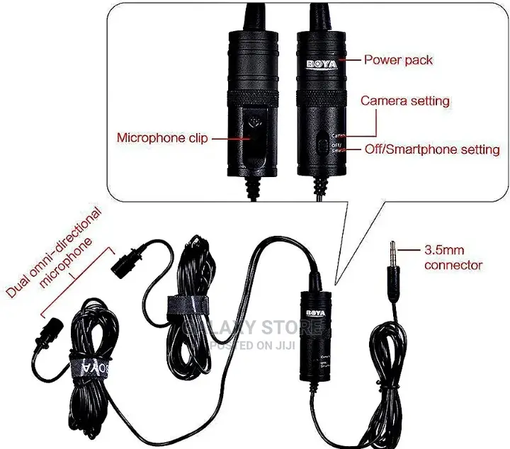 Boya M1dm Lavalier Microphone Lapel Clip-on Microphone
