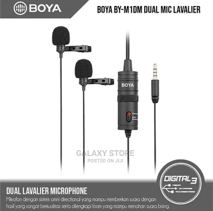 Boya M1dm Lavalier Microphone Lapel Clip-on Microphone