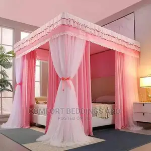Six by Six Four Stand Mosquito Net Pink