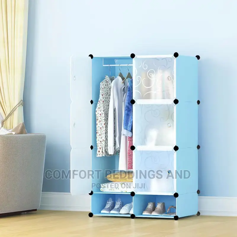 Two Column Plastic Closet Blue