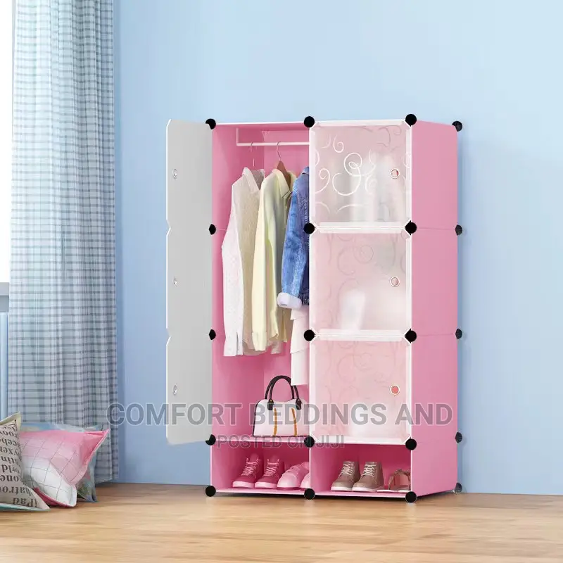 Two Column Plastic Closet Pink
