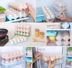 Refrigerator Eggs Storage Container With Lid Plastic