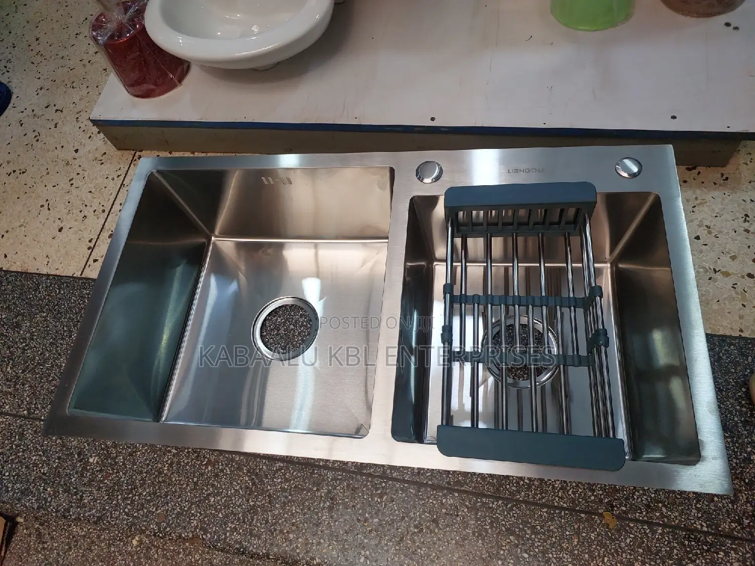 Heavy Duty Executive Vegetable Sink Double Bowls Silver
