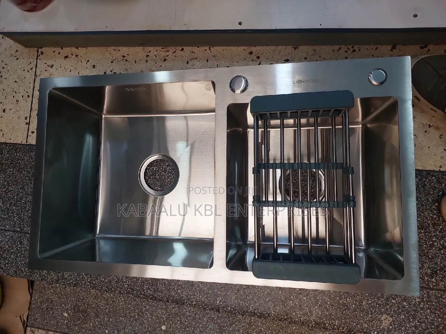 Heavy Duty Executive Vegetable Sink Double Bowls Silver