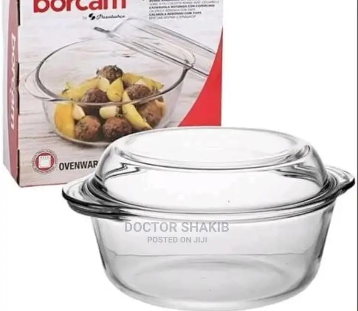 Round Shape Glass Cooking Pot/Casserole