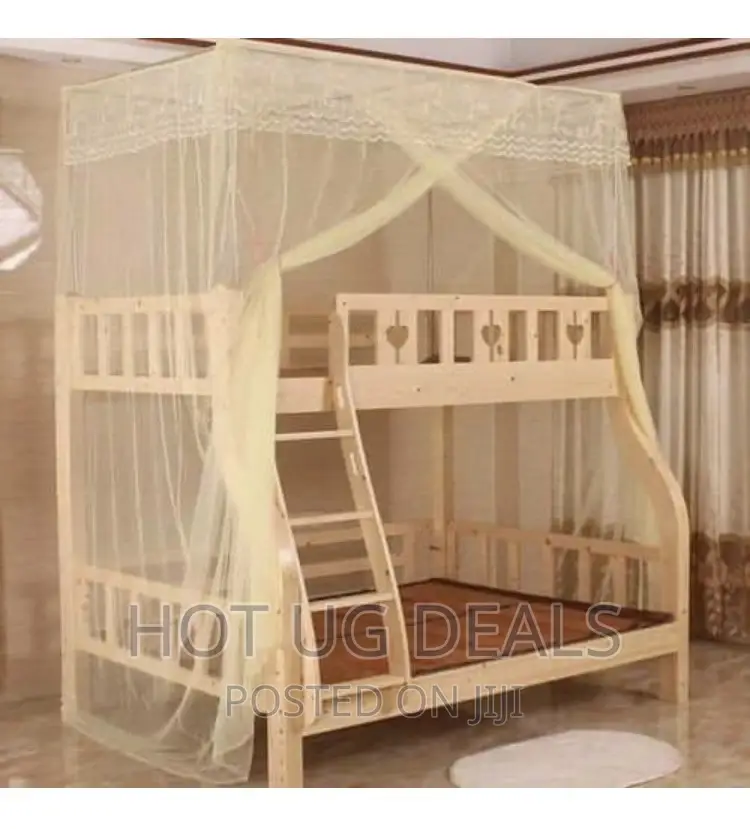 4x6 Down 3x6 Up Decker Mosquito Net - Cream