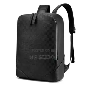 Fashion Luxury Pu Leather Business Backpack Men Bag