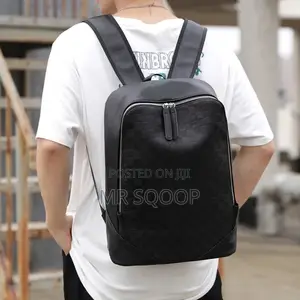 Fashion Luxury Pu Leather Business Backpack Men Bag