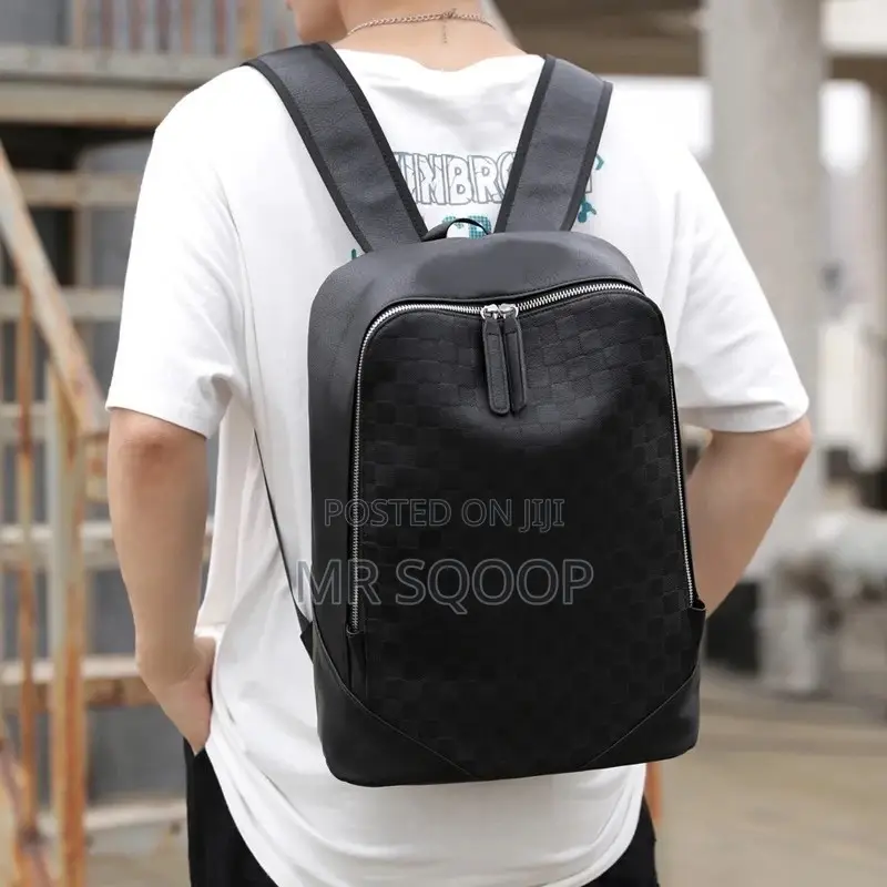 Fashion Luxury Pu Leather Business Backpack Men Bag
