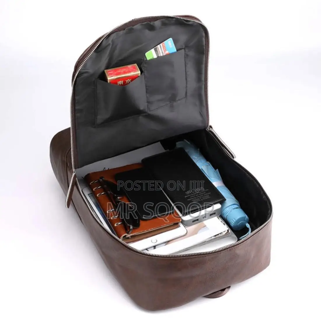 Fashion Luxury Pu Leather Business Backpack Men Bag