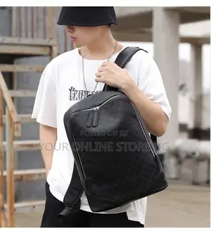 Fashion Luxury Pu Leather Business Backpack Men Bag