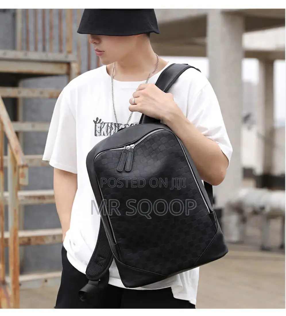 Fashion Luxury Pu Leather Business Backpack Men Bag