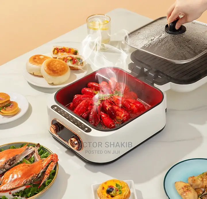 Double Sided Electric Griddle Heating Grill Machine