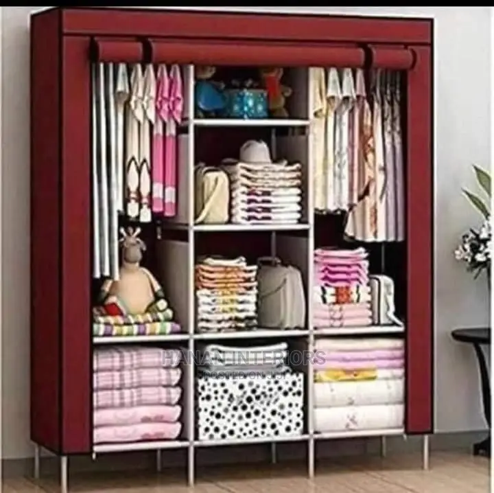 3 Column Wooden Wardrobe