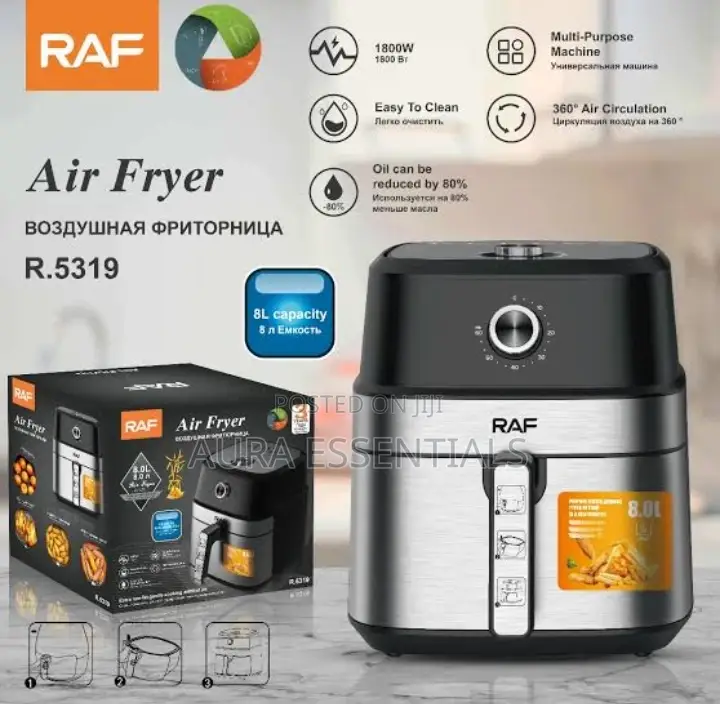 RAF 8L Air Fryer, Single Decker