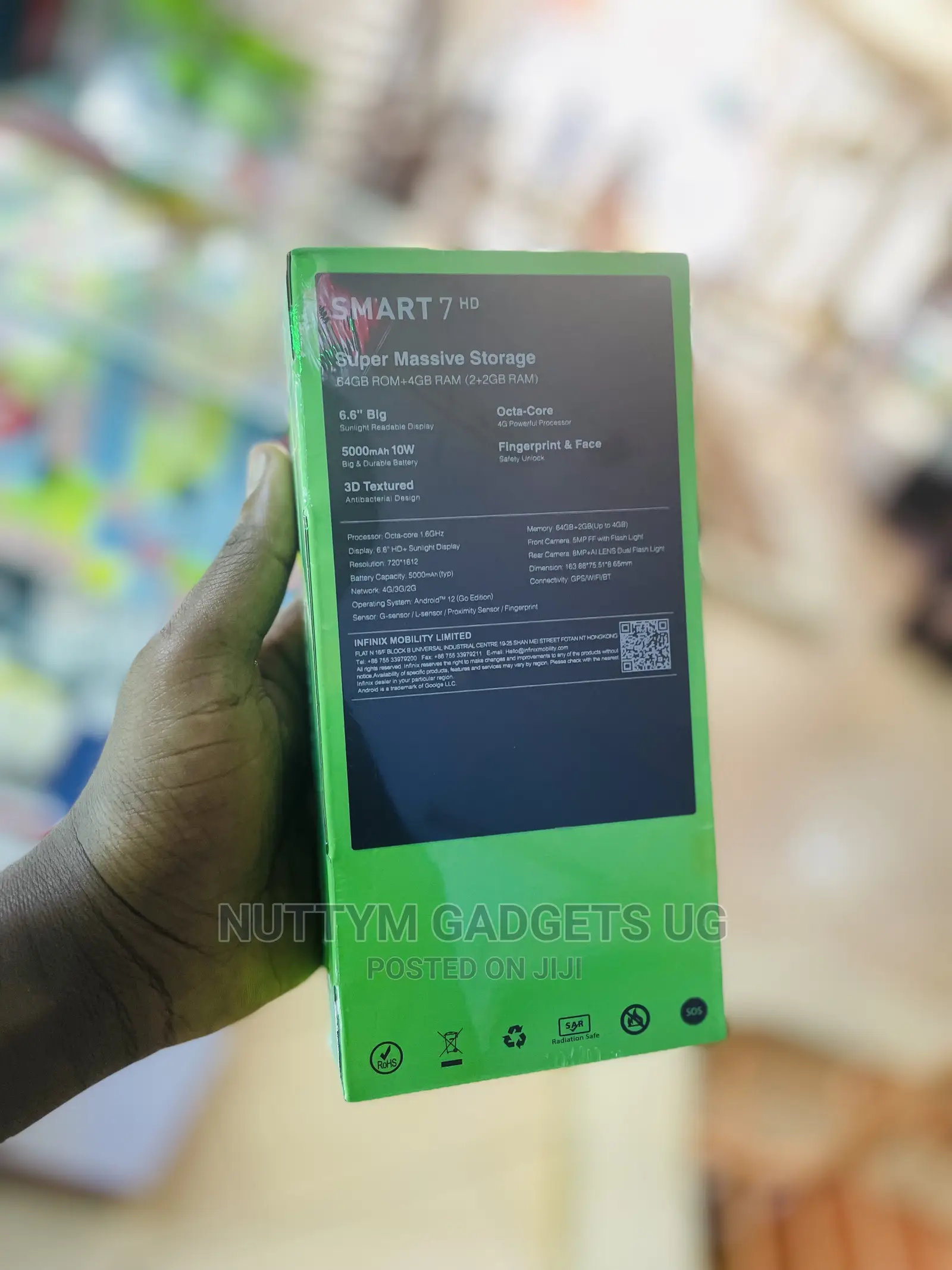 New Infinix Smart 7 HD 64 GB Black