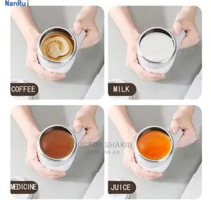 Automatic Self Stirring Mug Stainless Steel