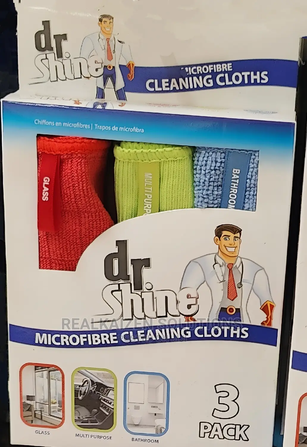 DR SHINE Microfibre Cleaning Cloths | 3 Pack | 30 Cm