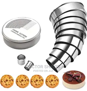 12pcs Round Biscuit Cutter Doughnut Cutter Set Ring Molds