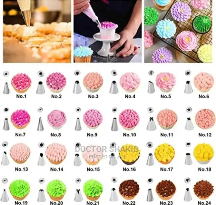 24pcs Cake Decorating Nozzles