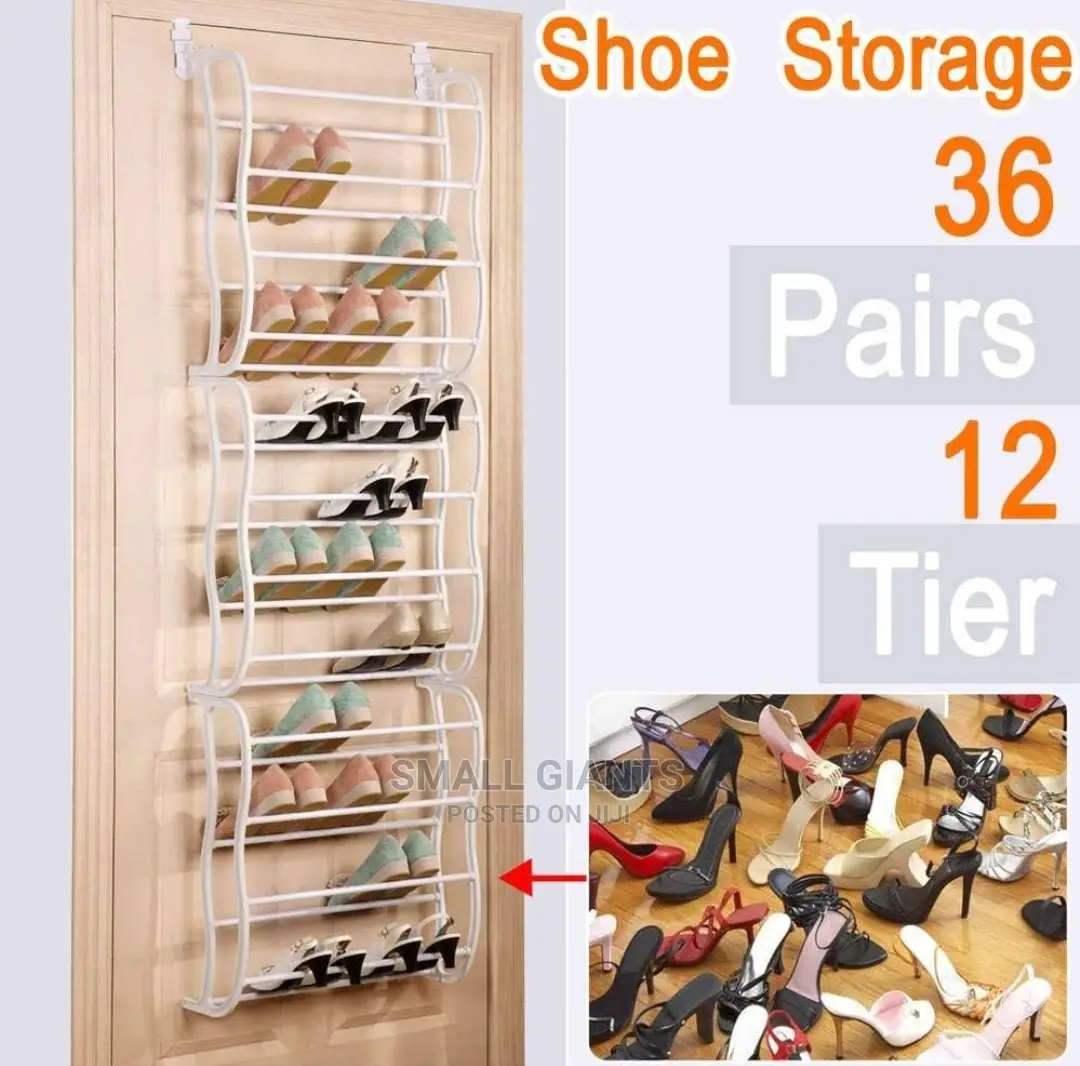 Over-the-Door Shoe Rack for 36 Pair Wall Hanging Closet