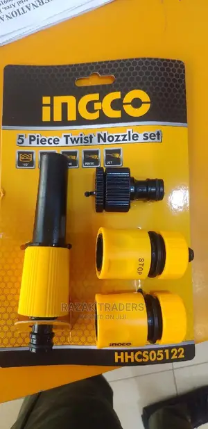 Ingco Hhcs05122 5pcs Twist Nozzle Hose Connector Set