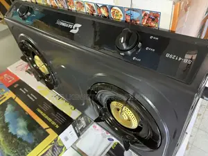 Stainless Steel Double Gas Stove Black