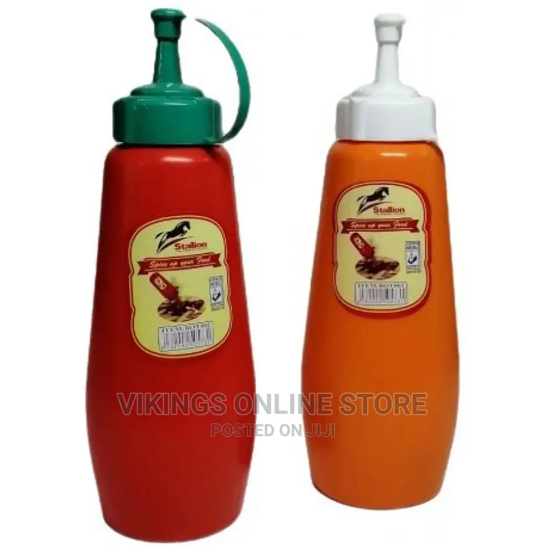 2 PCS Squeeze Dispenser Vinegar Oil Tomato Sauce Bottles